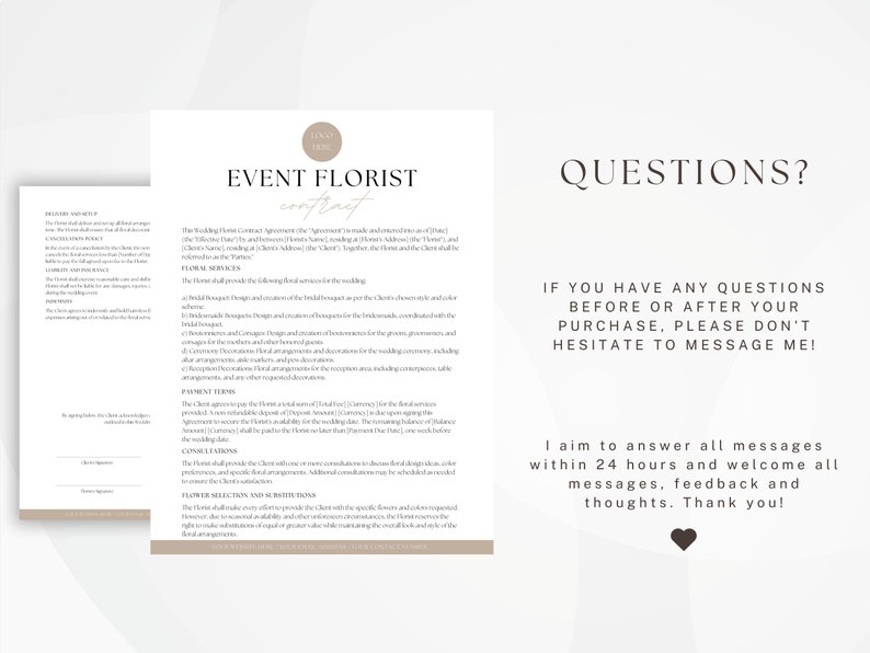 Wedding Floral Contract Template Wedding Venue Florist Services Wedding Floral Contract Template Wedding Venue Florist Services
