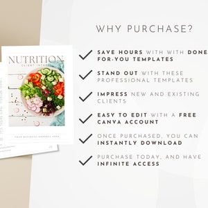 Nutritionist Client Intake Forms, Nutrition Client Intake Forms, Health ...