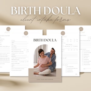 Birth Doula Client Intake Forms, Midwife Birth Questionnaire, Birth Doula Confidentiality Agreement, Doula Booklet Template, Doula Forms
