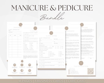 Nail Technician Forms Bundle, Esthetician Intake and Consent Forms, Nail Consultation Kit, Nail Salon Forms, Esthetician Template Bundle