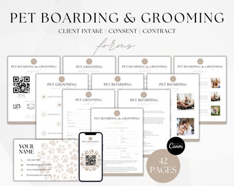 Pet Boarding & Grooming Forms Bundle, Pet Grooming Contract, Kennel Boarding Agreement, Dog Grooming Service, Cat Boarding Forms