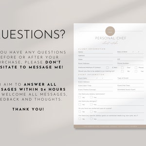 Personal Chef Contract Template Private Chef Agreement Template Personal Chef Contract Template Private Chef Agreement Template