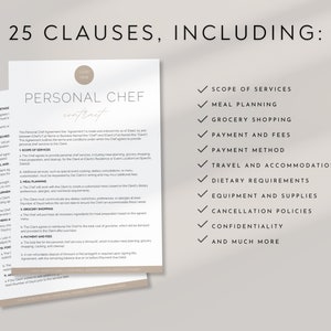 Personal Chef Contract Template Private Chef Agreement Template Personal Chef Contract Template Private Chef Agreement Template