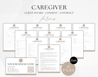 Babysitter Forms Bundle, Caregiver Contract Agreement, Nanny Services, Babysitter Incident Reports, Caregiver Emergency Contacts, Logging