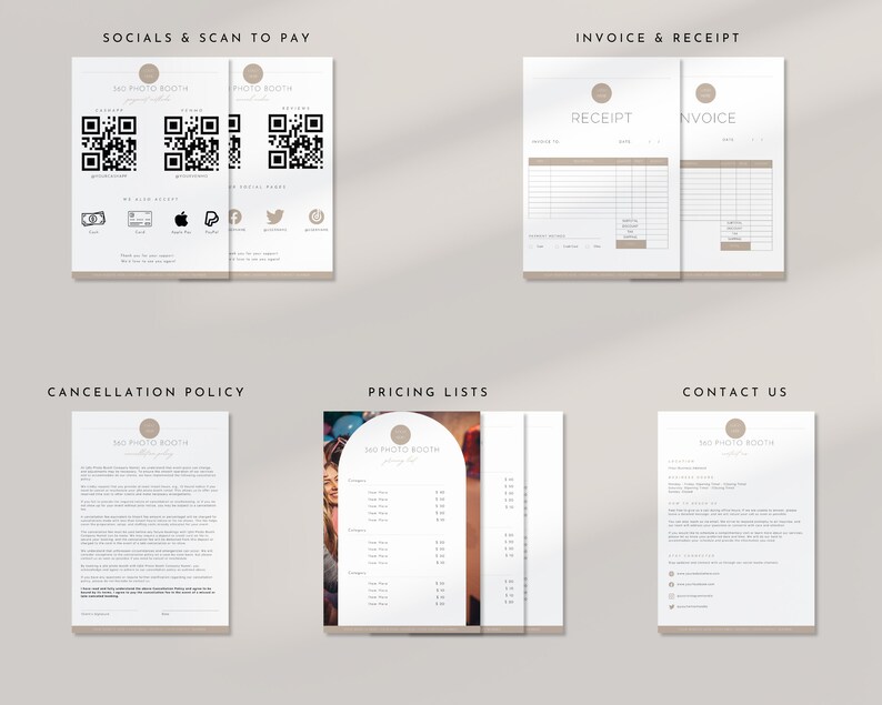 360 Photobooth Contract Template Bundle, Video Booth Forms Agreement ...