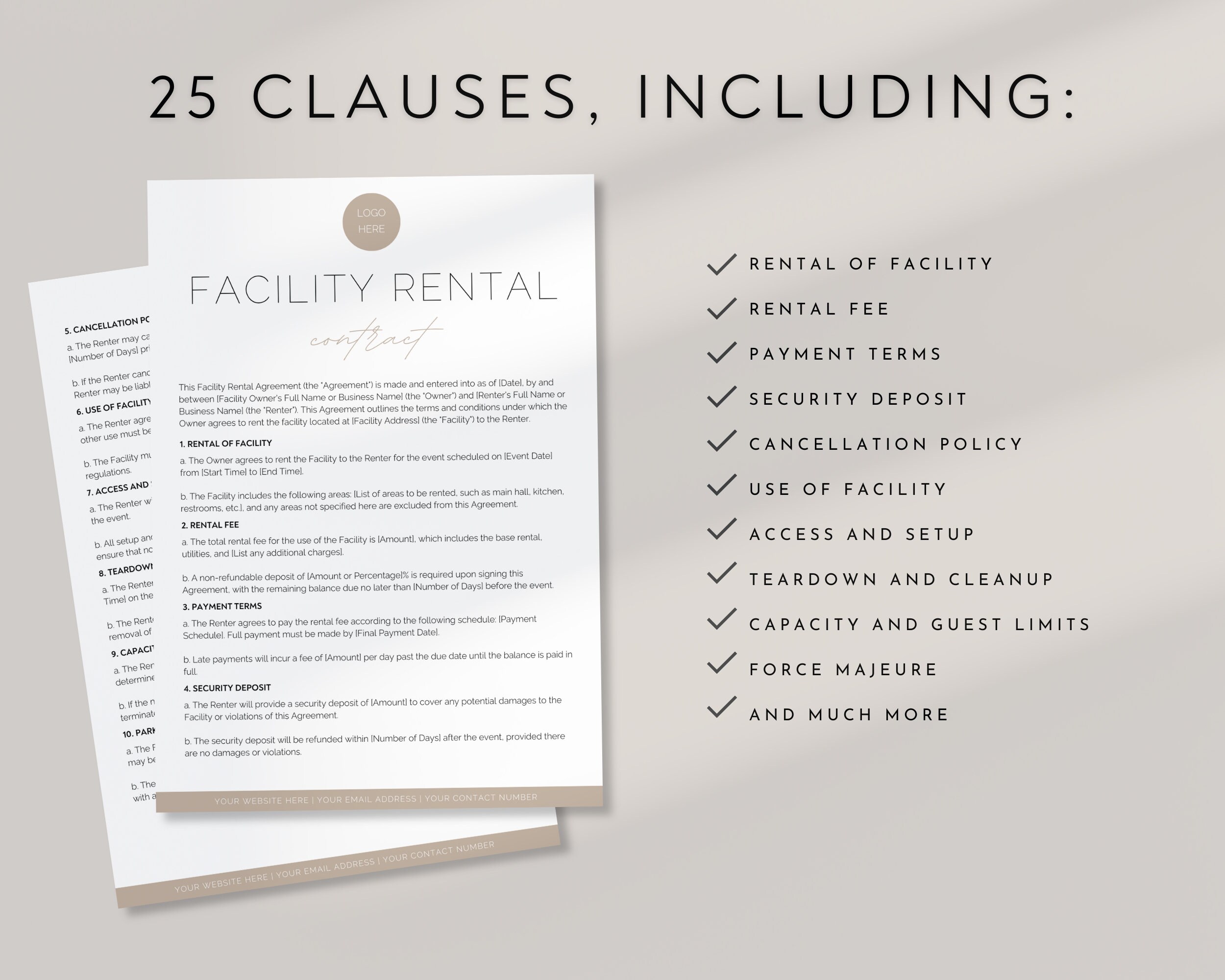 Facility Rental Contract Template Customizable Venue Lease Contract Event Client Intake Forms Facility Rental Contract Template Customizable Venue Lease Contract Event Client Intake Forms