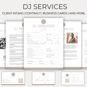 DJ Business Forms Bundle | Editable DJ Contract, Intake Form, Invoice & Receipt Templates, Client Onboarding Kit, Music Request Sheet