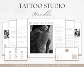 Tattoo Studio Client Forms Bundle, Tattoo Artist Intake Template, Tattoo Consent Waiver, Media Release Forms, Aftercare Business Cards