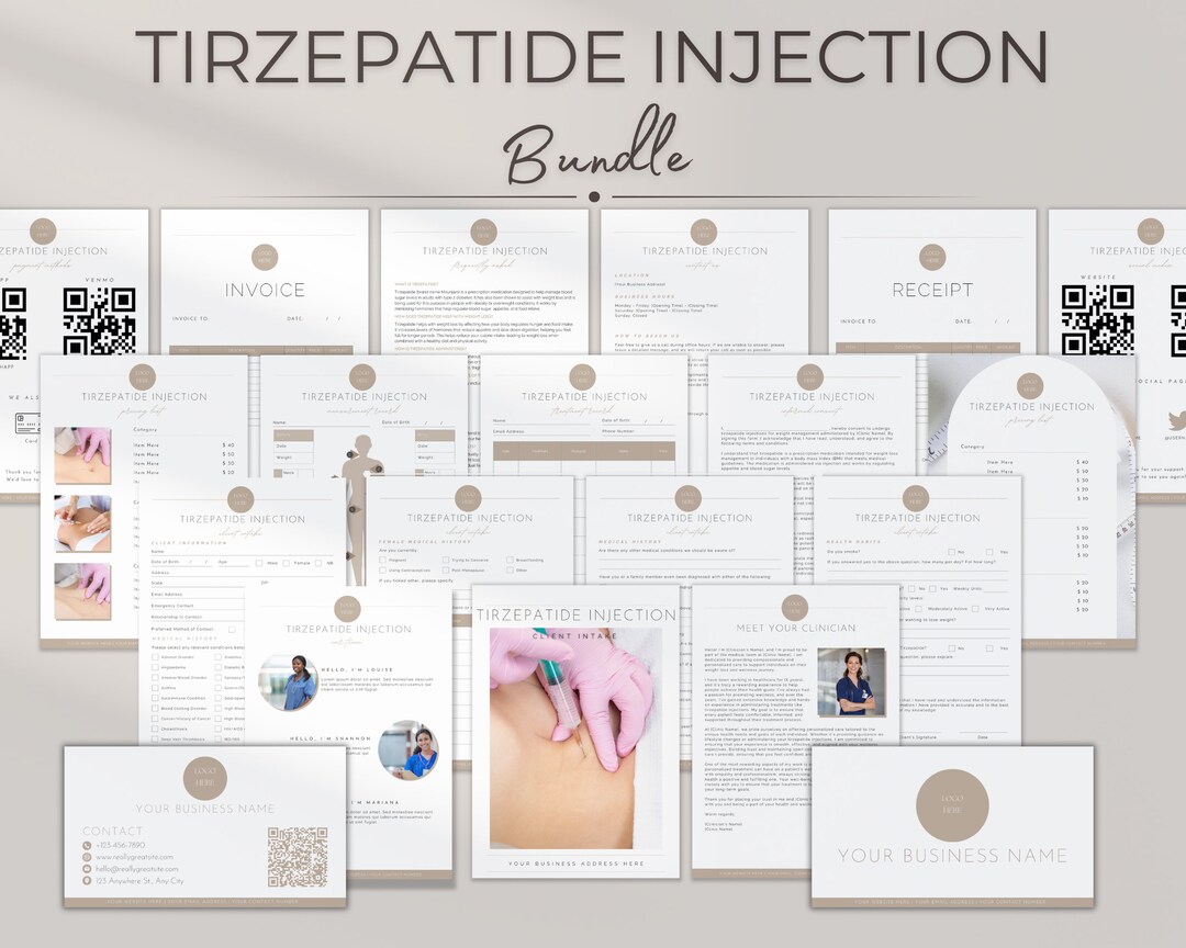 Tirzepatide Weight Loss Injection Consent Forms Bundle, Compounded ...