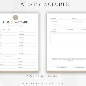 Editable Home Daycare Contract Template, Childcare Forms, Daycare ...