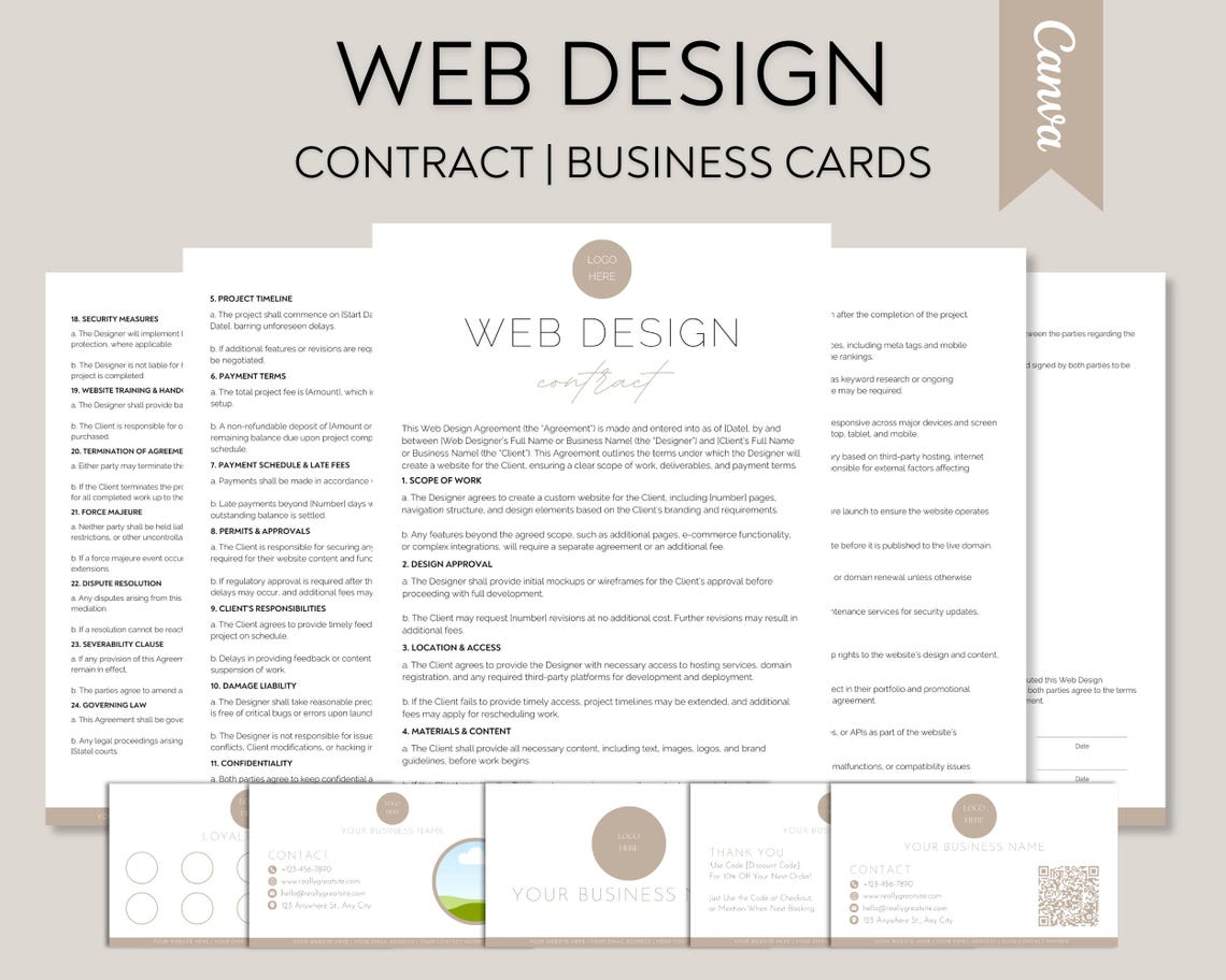 Web Design Contract Example Web Design Contract, Website Design Contract Template, Freelance Web ...