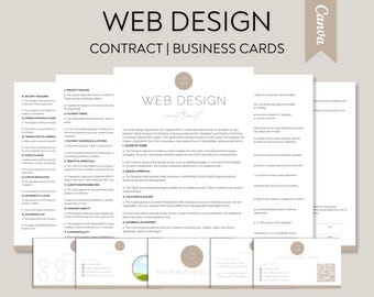 Web Design Contract, Website Design Contract Template, Freelance Web Design Contract, Website Designer Service Agreement, Agreement Template
