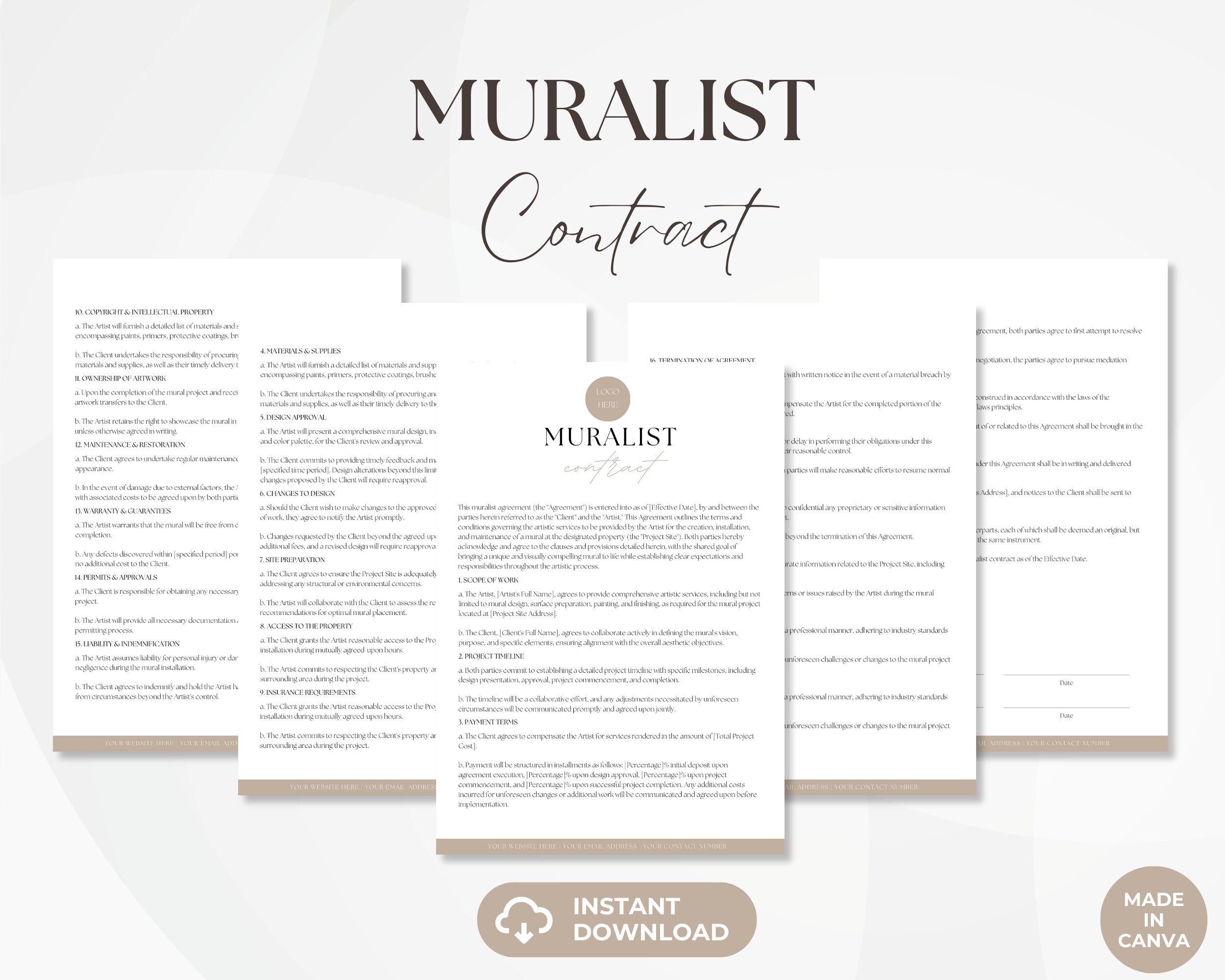Muralist Contract, Mural Artist Services Agreement, Muralist Contract Muralist Contract, Mural Artist Services Agreement, Muralist Contract