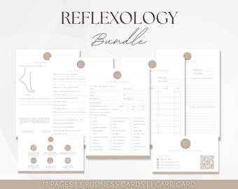 Reflexology Client Intake Forms, Editable Reflexologist Forms, Salon Business Kit, Reflexology Informed Consent, Aftercare Cards Bundle