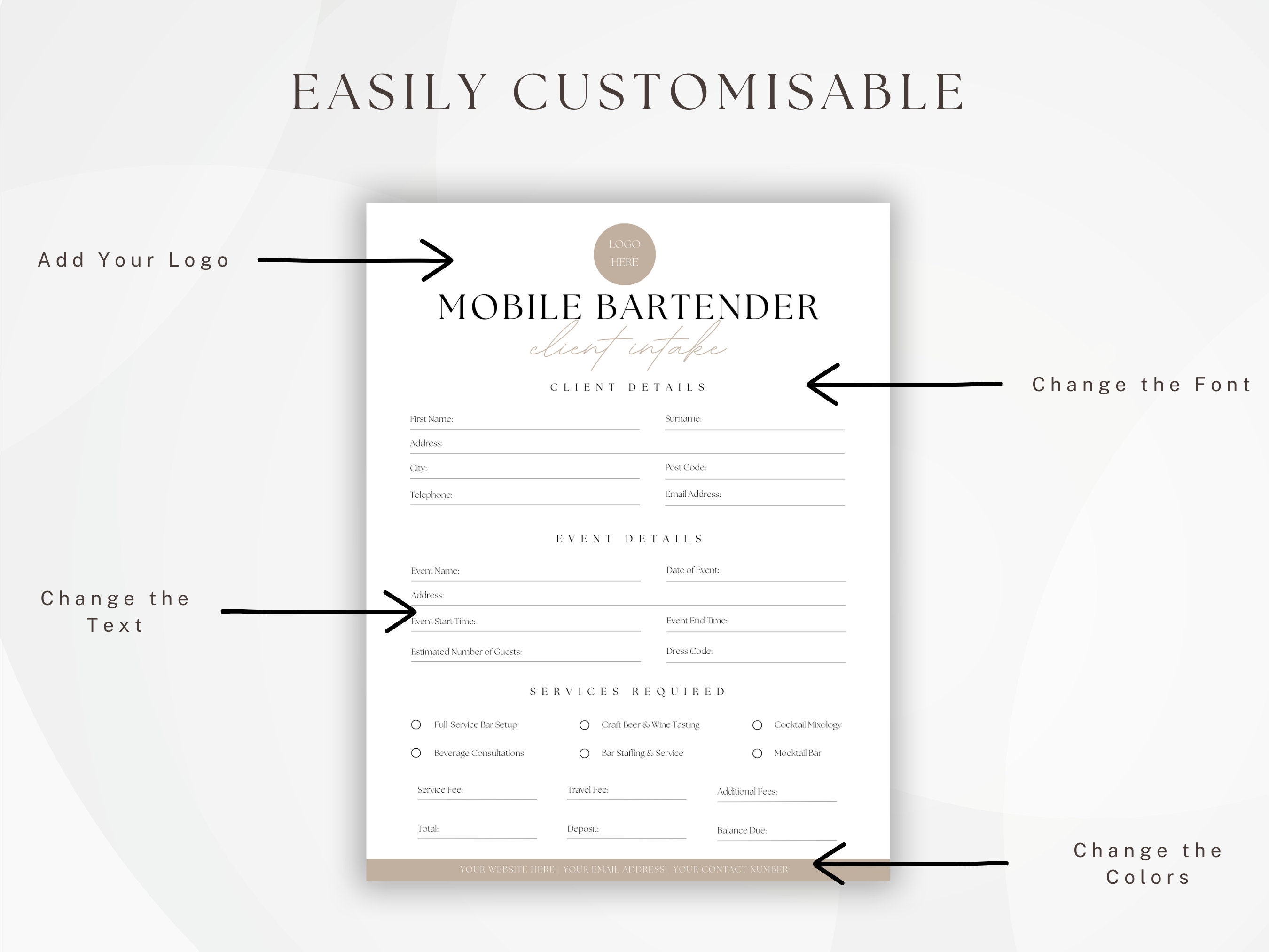 Mobile Bar Contract Template Canva Editable Bartender Etsy Mobile Bar Contract Template Canva Editable Bartender Etsy