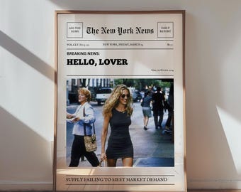 Sex and the City-krantenafdruk | Carrie Bradshaw, Hello Lover (digitale download)
