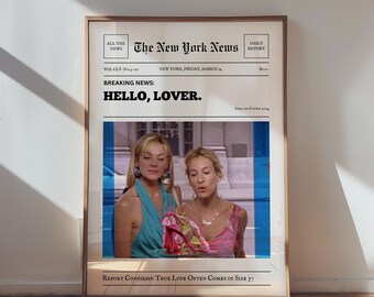 Sex and the City-krantenafdruk | Citaat van Carrie Bradshaw (digitale download)