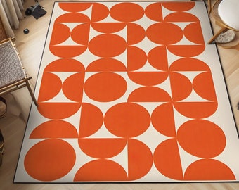 Bauhaus, Bauhaus Geometric Rug, Bauhaus Rug, Abstract Geometric Pattern Rug, Minimalist Home Style, Living Room, Bathroom Area Rug, Gift Rug
