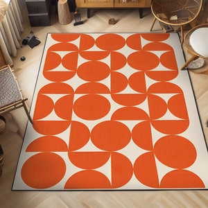 Bauhaus, Bauhaus Geometric Rug, Bauhaus Rug, Abstract Geometric Pattern Rug, Minimalist Home Style, Living Room, Bathroom Area Rug, Gift Rug