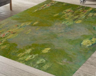 Claude Monet, Claude Monet Rug, Water Lilies Rug, Impressionism Rug, Trendy Rug, Large Rug, Rug, Home Decor, Gift, Aesthetic Room Decor