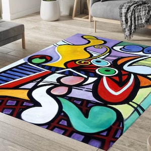 ラグ・カーペット Pablo PICASO RAGMAT Amazon.com: Picasso Style Area Rug Abstract Portrait Rugs