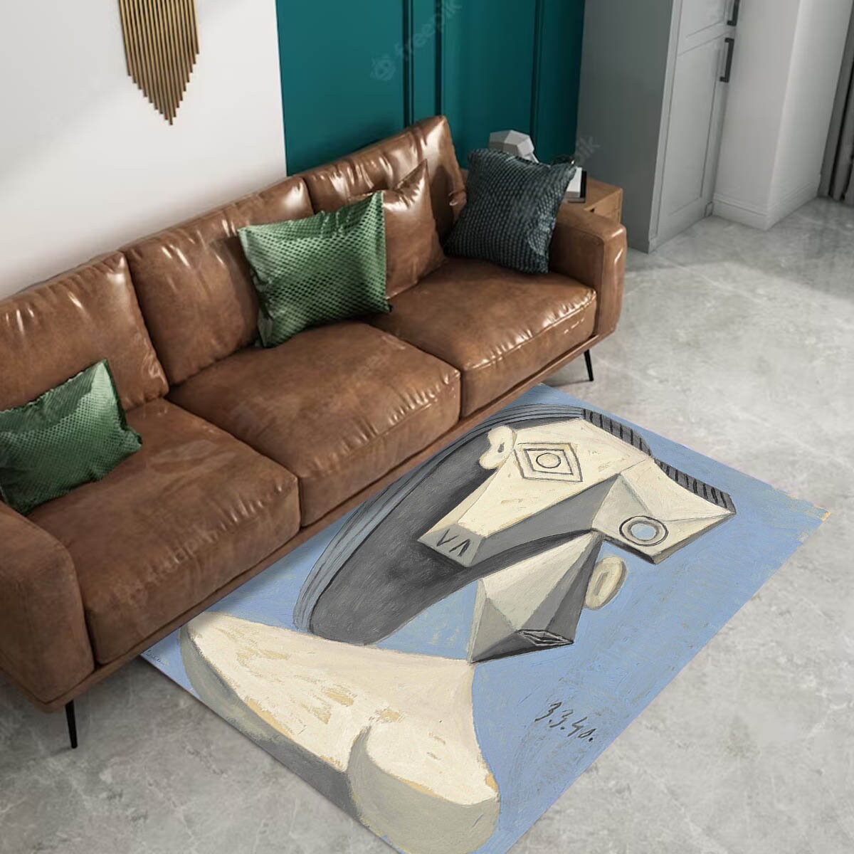 Pablo Picasso, Pablo Picasso Rug, Zzudis Rug, Woman's Head Rug, Cubism ...