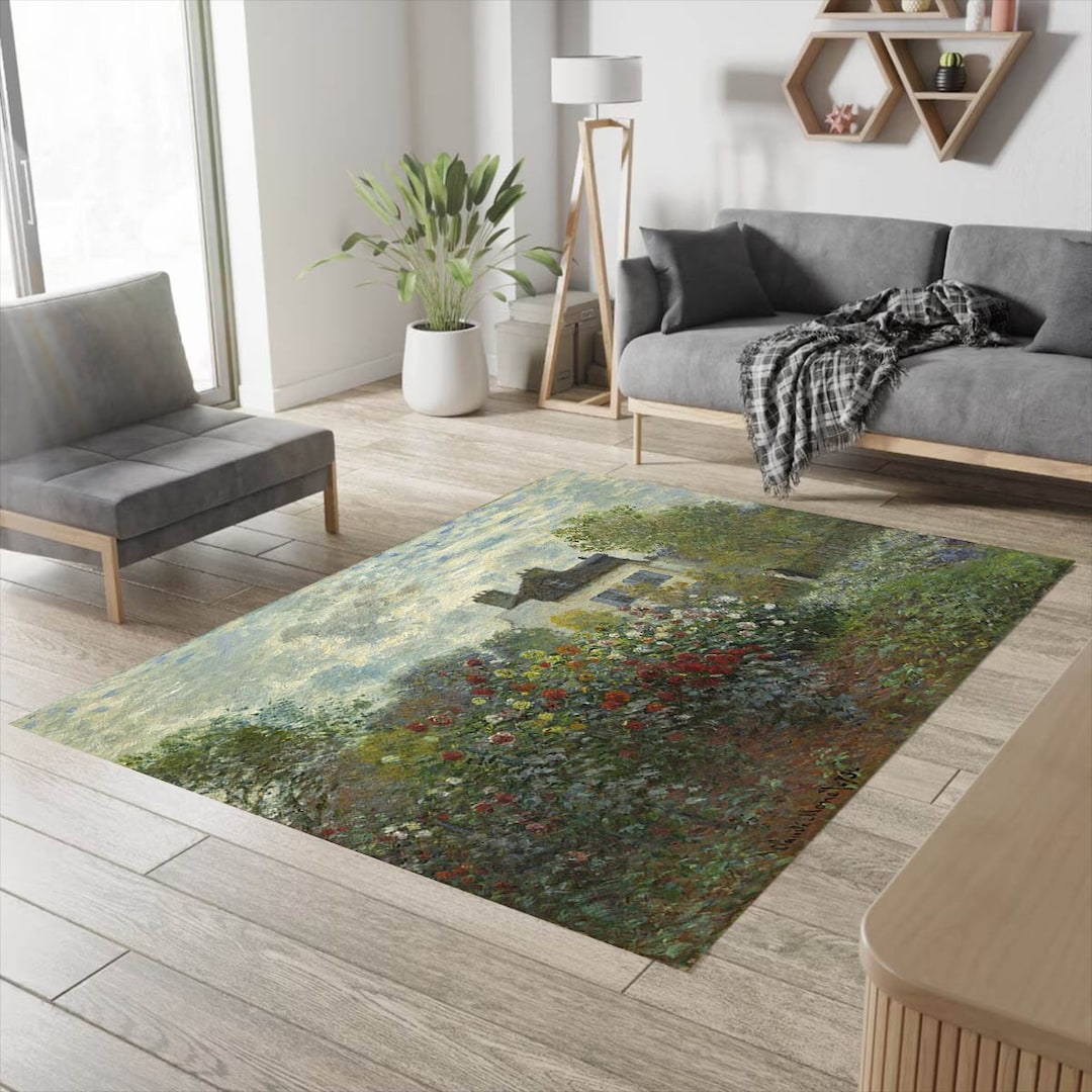 Claude Monet, Claude Monet Rug, Monet's Garden in Argenteuil Rug ...