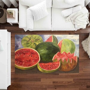 Frida Kahlo, Viva La Vida Watermelons Rug,1954 Frida Kahlo Rug, Modern ...