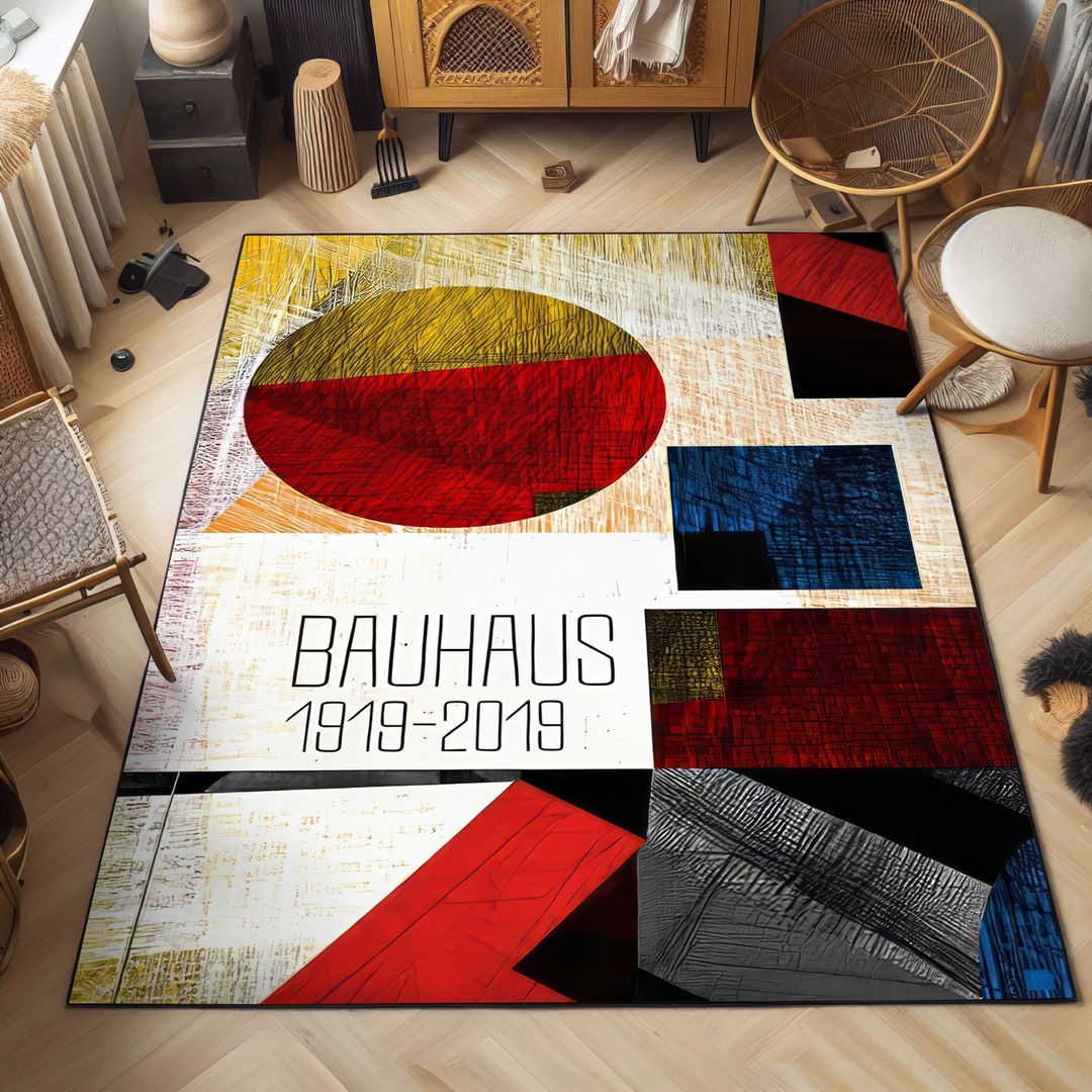 Bauhaus, Bauhaus Sketch Rug, Bauhaus Rug, Abstract Geometric Pattern ...
