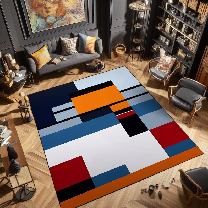 Bauhaus, Bauhaus No. 11 Rug, Bauhaus Rug, Abstract Geometric Pattern ...