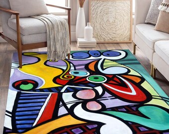 Pablo Picasso, Pablo Picasso Rug, Great Still Life on Pedestal Rug