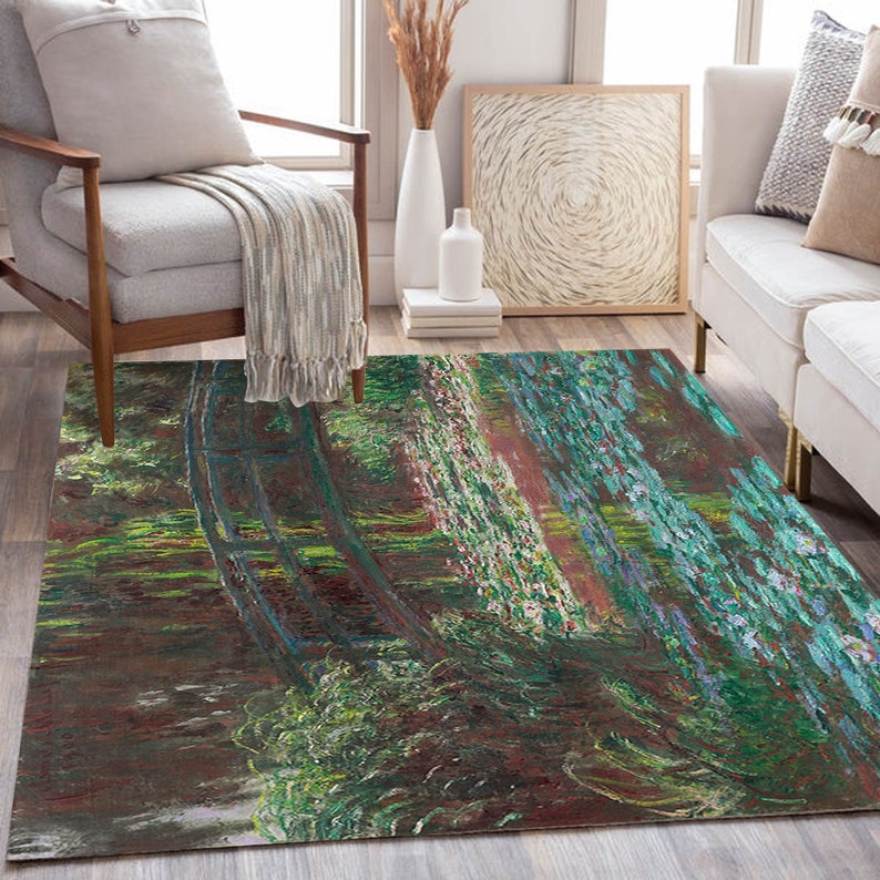 Lily Rug Claude Monet, Claude Monet Rug, Water Lily Pond Rug, Impressionism Rug ...