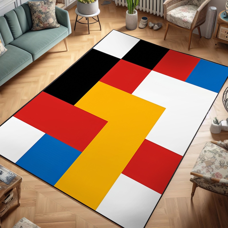 Bauhaus, 1923 Bauhaus Exhibition Rug, Bauhaus Rug, Abstract Geometric ...