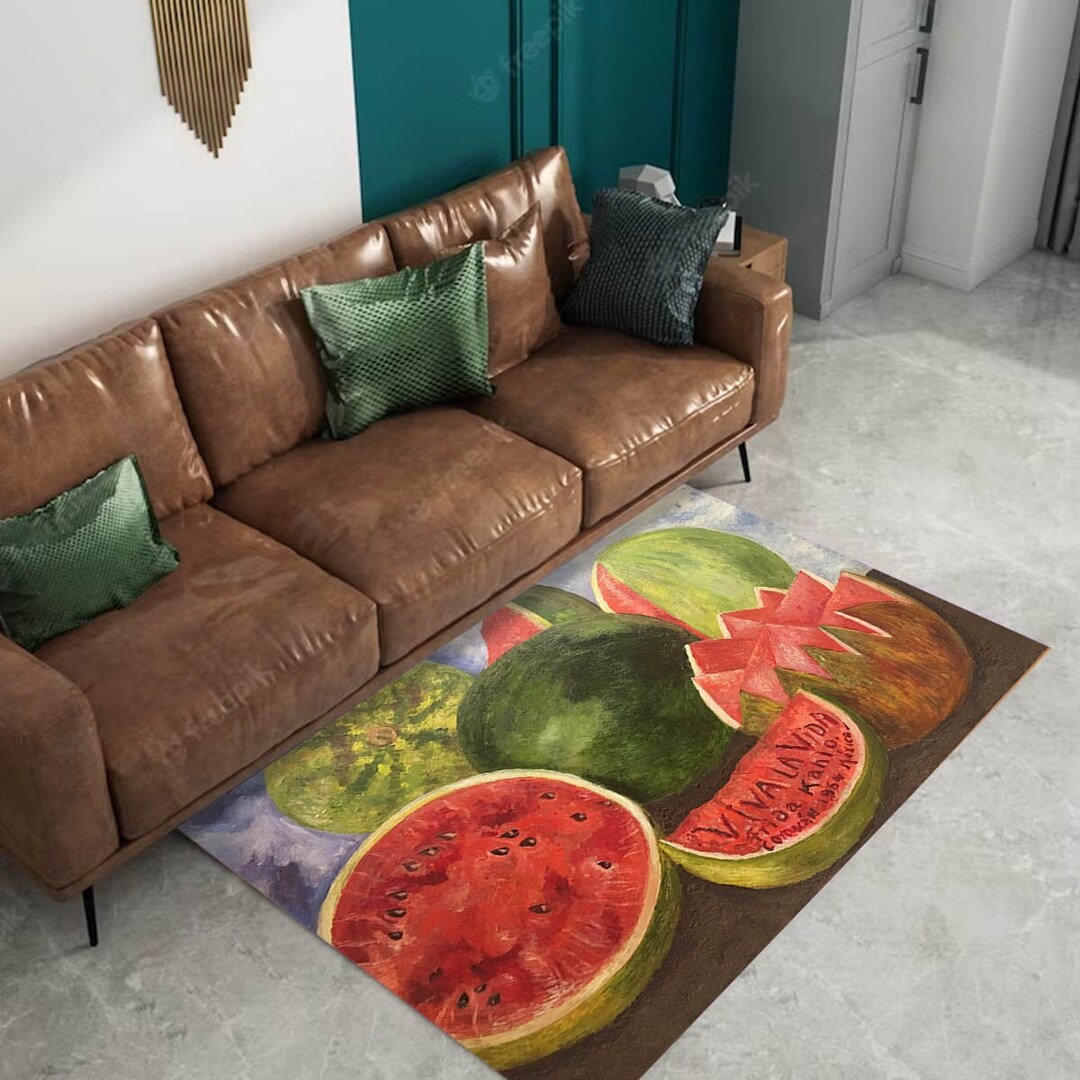 Frida Kahlo, Viva La Vida Watermelons Rug,1954 Frida Kahlo Rug, Modern ...