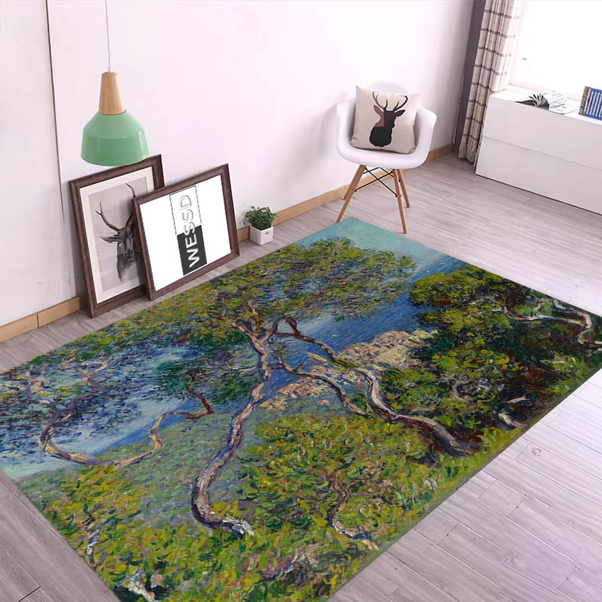 Claude Monet, 1884 Claude Monet Rug, Bordighera Rug, Impressionism Rug ...