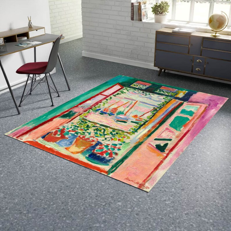 Window Rug The Open Window Rug, Colorful Rug, Matisse Rug, Flowers on Window Rug ...