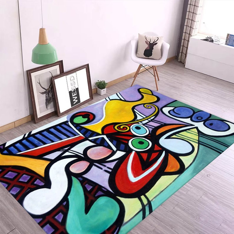 Pablo Picasso, Pablo Picasso Rug, Great Still Life on Pedestal Rug ...