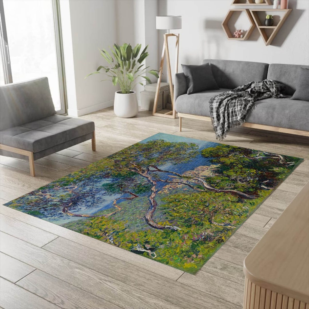 Claude Monet, 1884 Claude Monet Rug, Bordighera Rug, Impressionism Rug ...