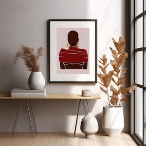 African Tribal Woman Wall Art | Printable Poster | Ethnic Portrait Digital Download | Black Heritage Wall Decor - DIN A4, A3, A2