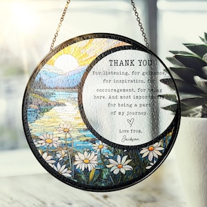 Personalized Thank You Gift Suncatcher, Thank You Keepsake, Thank You Present, Gift To Say Thank You, Glass Heart Keepsake, Gift For Friend