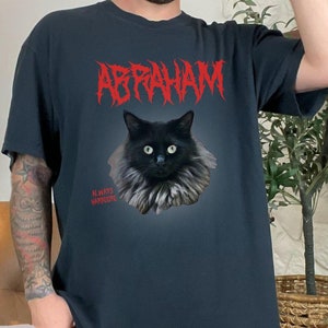 Custom Comfort Colors® Heavy Metal Pet Portrait Shirt Personalized 90s Aesthetic T-shirt Retro Dog and Cat Mom Funny Shirt Remembrance Gifts