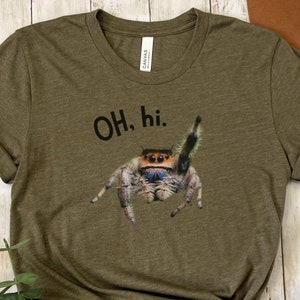 Cute Jumping Spider Shirt Men for Spider Dad or Mom Gifts for Spood Mama Friendly Spiders T-shirt Arachnid Lover Gift