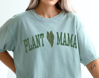 Alocasia Plant Mama Varsity T-shirt Gift for Plant Lover Collector Grower Crazy Plant Lady Tee Exotic Plant Keeper Enthusiast Unique Plant