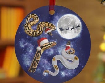 Personalized Ball Python Christmas Ornament, Custom Reptile Lover Gift, Snake Lover Xmas Gift, Reptile Morph, Unique Exotic First Pet Gifted
