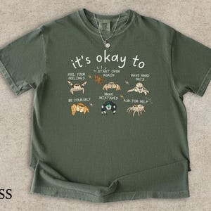 Jumping Spider Shirt, Spood Mom Comfort Colors Tee, Cute Exotic Pet Lover Gift, Mental Health Anxiety Shirt Moss