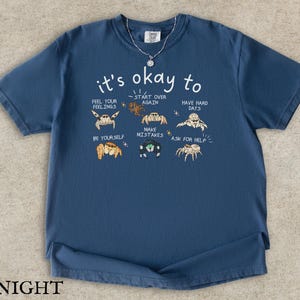Jumping Spider Shirt, Spood Mom Comfort Colors Tee, Cute Exotic Pet Lover Gift, Mental Health Anxiety Shirt Midnight