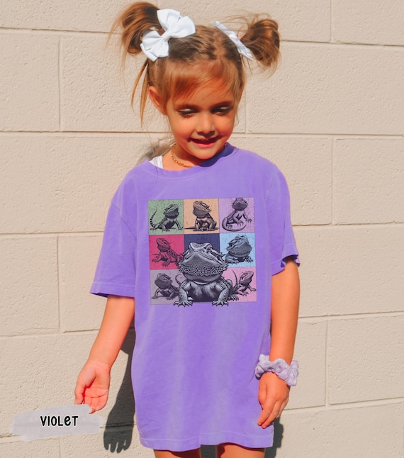 Funny Cute Bearded Dragon Comfort Colors Youth T-shirt Beardie Reptiles First Pet Gift Shirt Boys and Girls Lizard Lover Tee Tiny Dinosaur