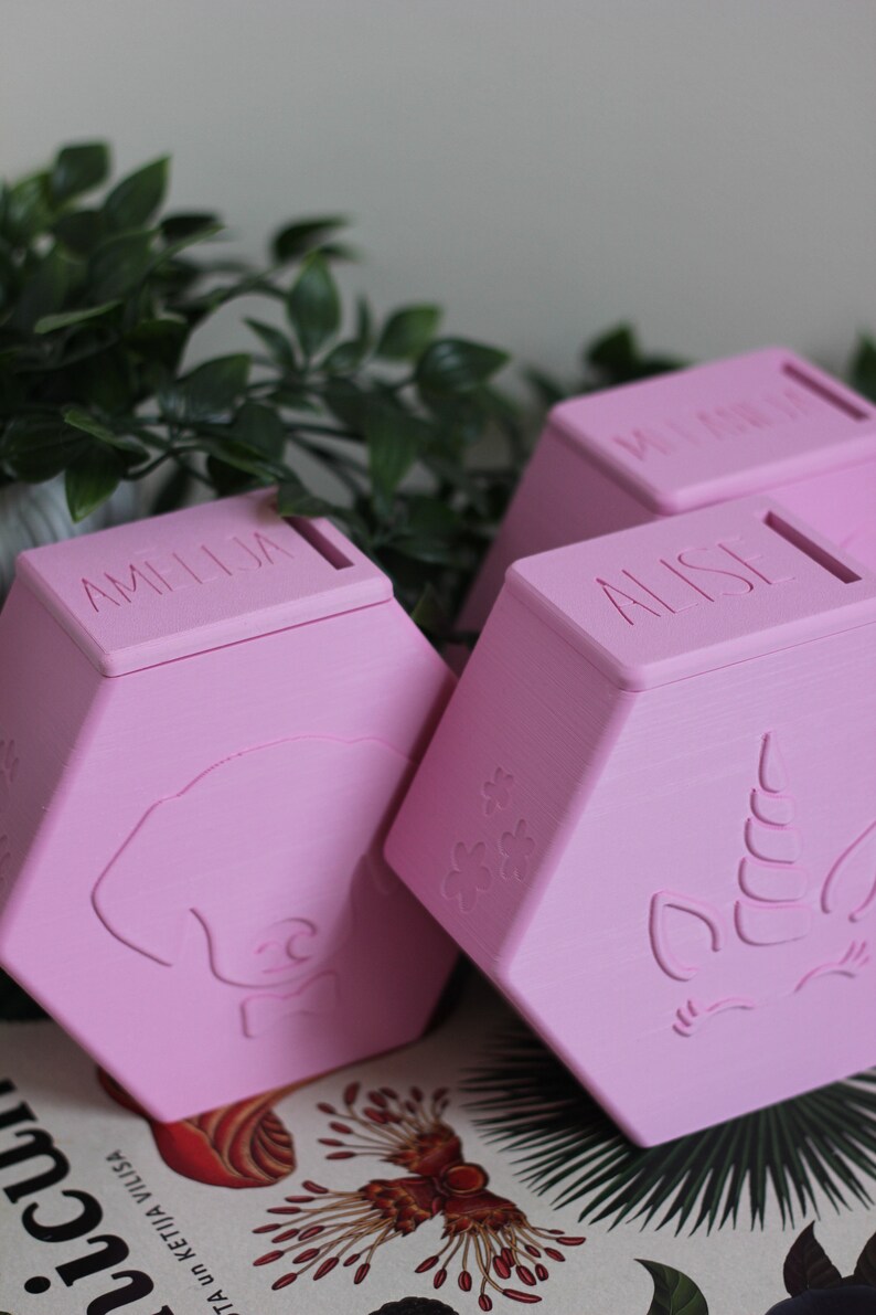 3d-printed Unicorn Piggy Bank With Personal Touch. Personalized Money ...