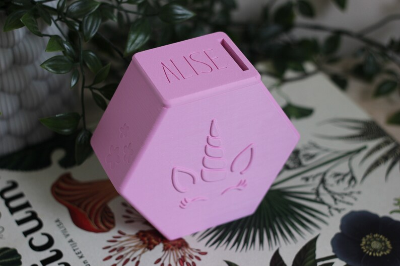 3d-printed Unicorn Piggy Bank With Personal Touch. Personalized Money ...