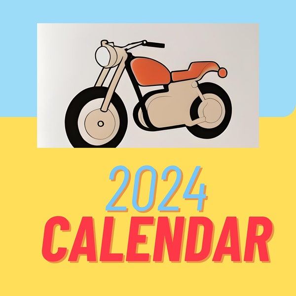 Motorcycle Girl Calendar Etsy